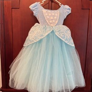 Cinderella Blue Princess Dress with Tulle Skirt Size 4-5Y